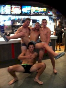 gays showing cock at burger king