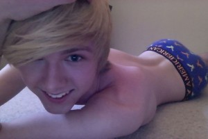 blonde slim twink lanky body gets naked and masturbate on webcam