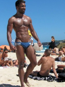 hot gay sexy guy at muscle beach